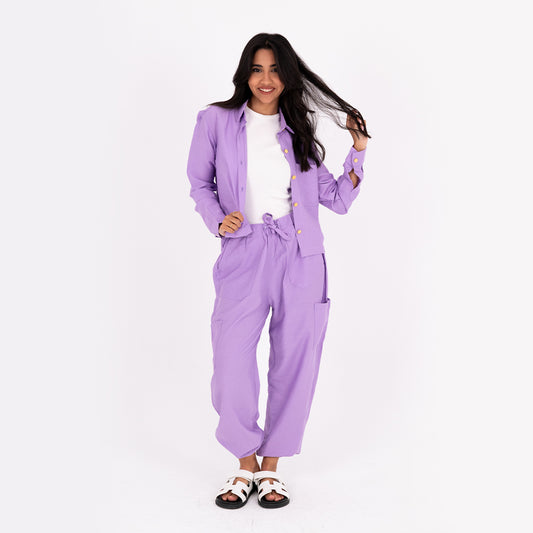 Lavender Baggy Linen Set