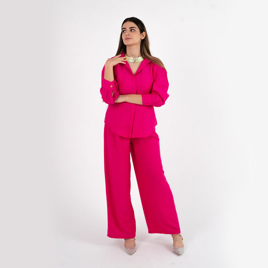 Fuchsia Oversize Linen Set