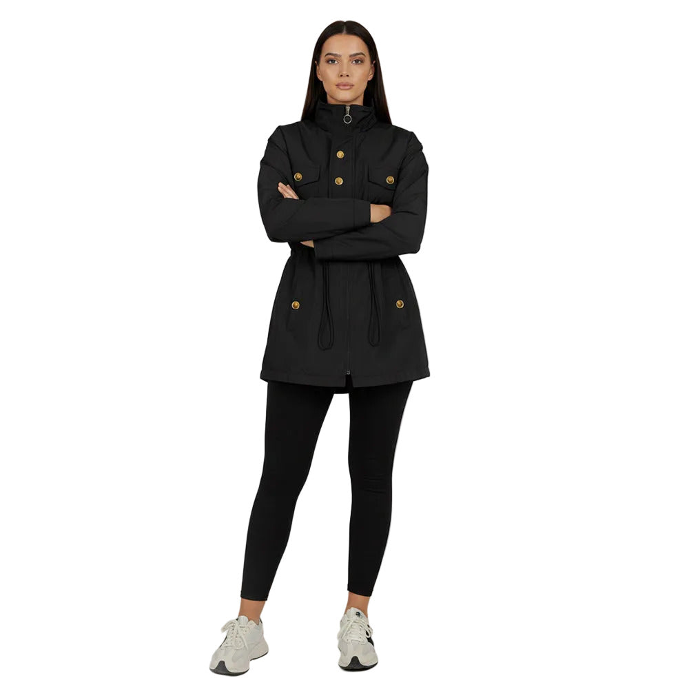 Black Waterproof Fur-Lined Parka