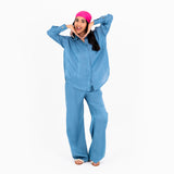 Turquoise Oversize Satin Set