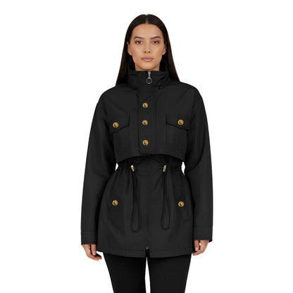 Black Waterproof Fur-Lined Parka