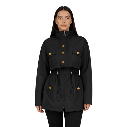 Black Waterproof Fur-Lined Parka