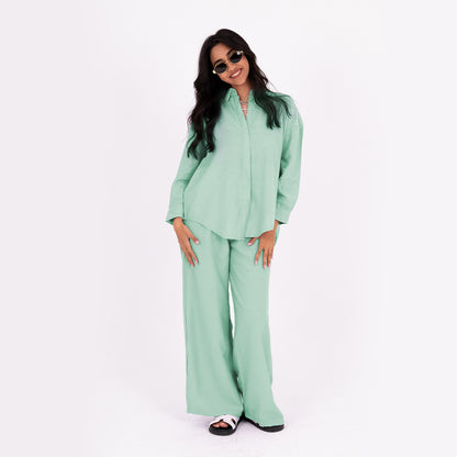Mint Oversize Linen Set