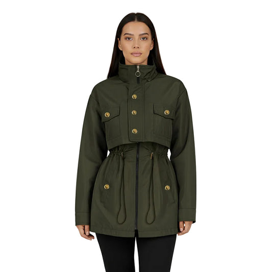 Dark Green Waterproof Fur-Lined Parka