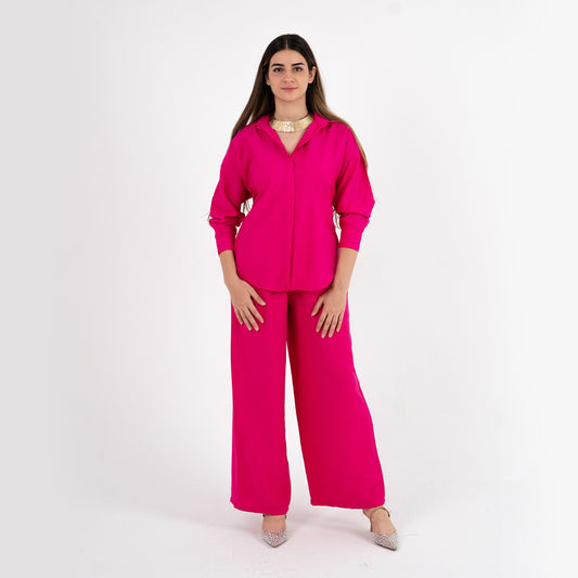 Fuchsia Oversize Linen Set