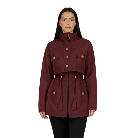 Burgandy Waterproof Fur-Lined Parka