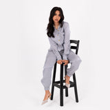 Silver Baggy Satin Set
