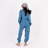 Turquoise Baggy Satin Set