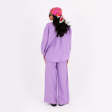 Dark Lavender oversize Linen Set