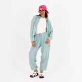 Mint Baggy Linen Set