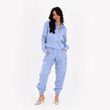 Baby Blue Baggy Satin Set