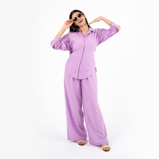Lavender Oversize Linen Set