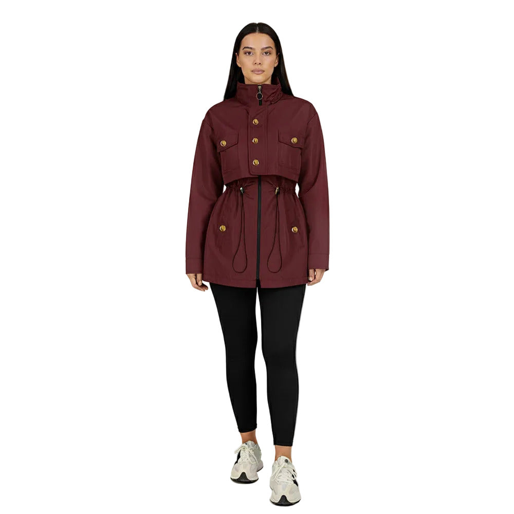 Burgandy Waterproof Fur-Lined Parka