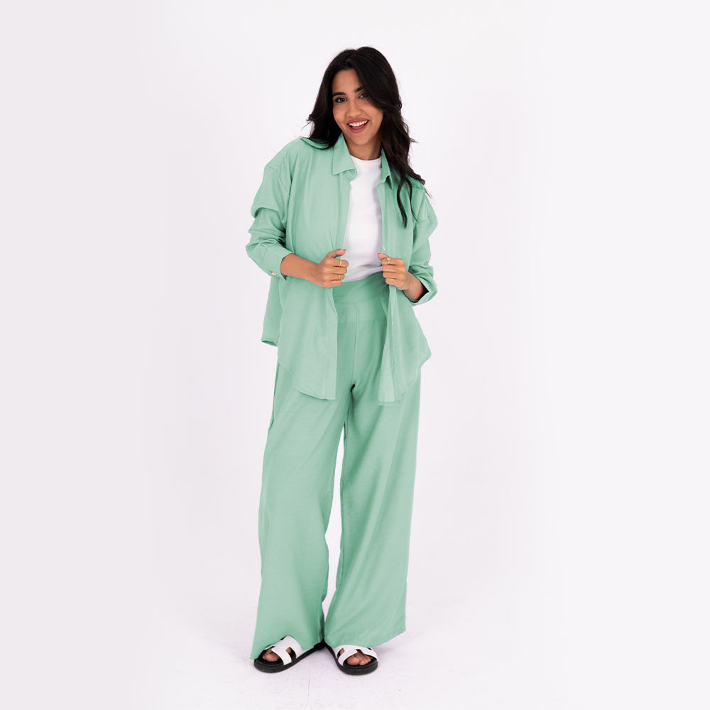 Mint Oversize Linen Set