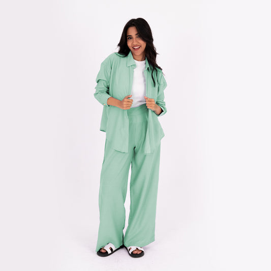 Mint Oversize Linen Set