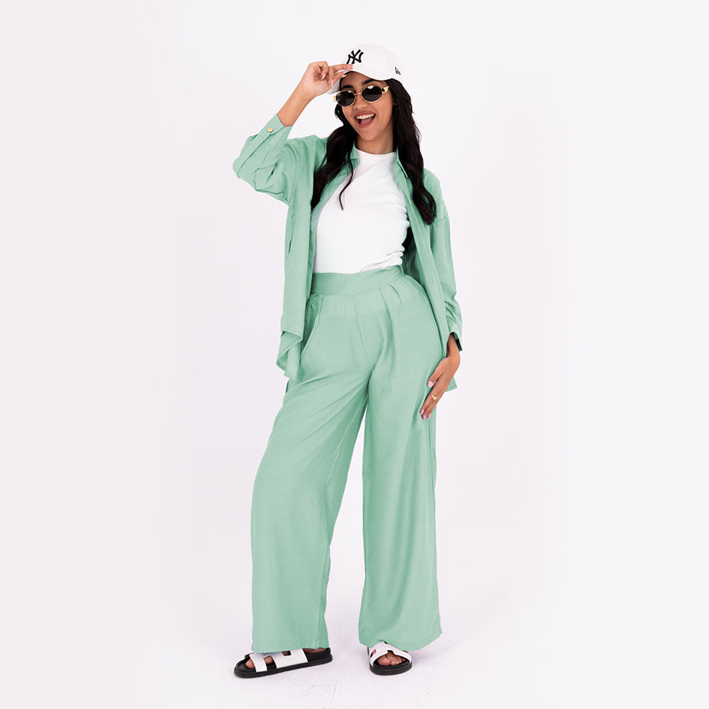 Mint Oversize Linen Set