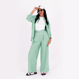 Mint Oversize Linen Set