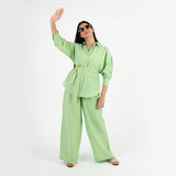 Light Green Oversize Linen Set