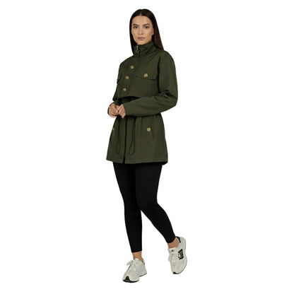 Dark Green Waterproof Fur-Lined Parka