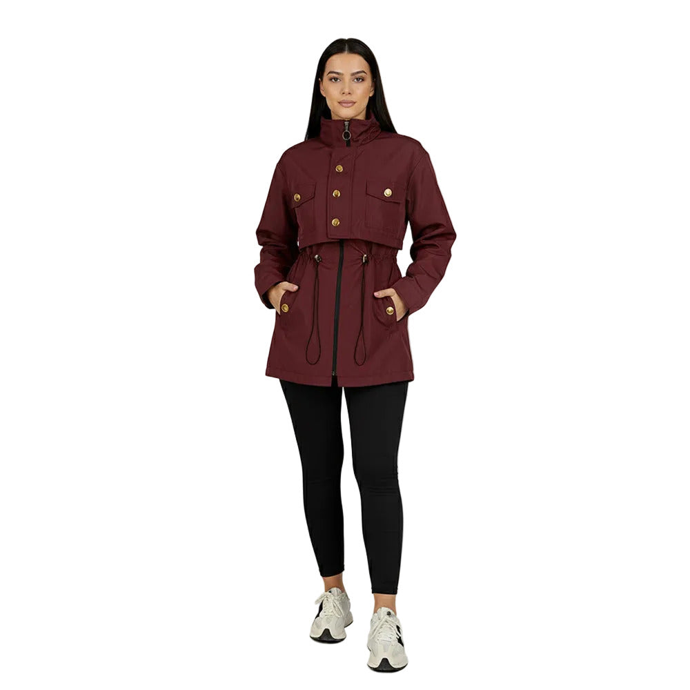 Burgandy Waterproof Fur-Lined Parka