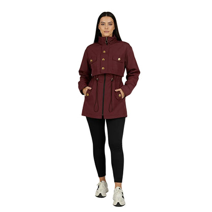 Burgandy Waterproof Fur-Lined Parka