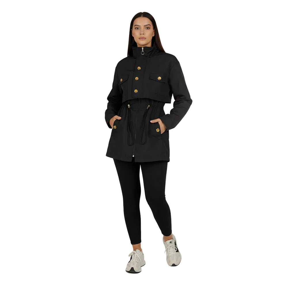 Black Waterproof Fur-Lined Parka