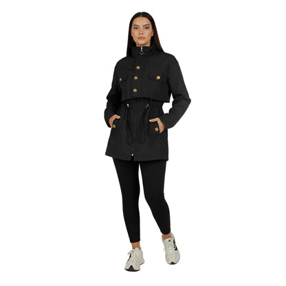 Black Waterproof Fur-Lined Parka
