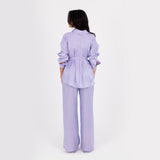 Lavender Oversize Satin Set