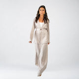Beige Wrinkled Chic Set