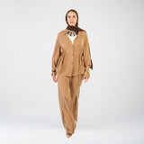 Beige Voile Button Set