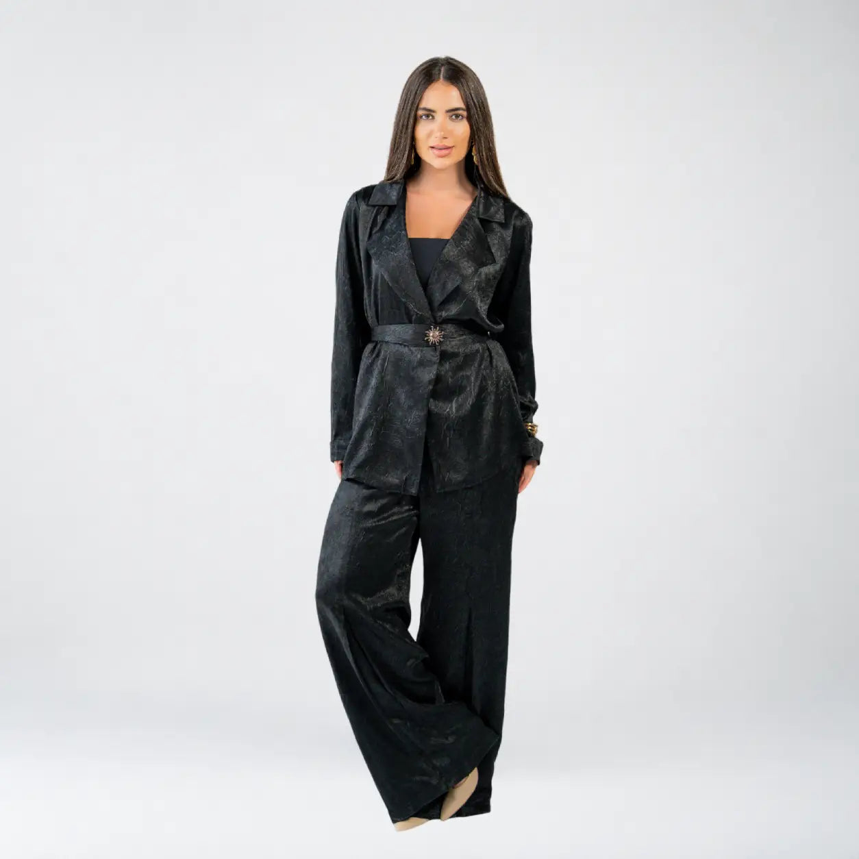 Black Wrinkled Chic Set