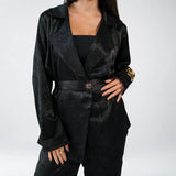 Black Wrinkled Chic Set