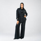 Black Voile Button Set