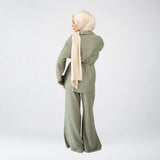 Olive Linen Button Set